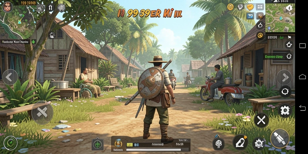 Tangkapan layar gameplay 9939 menampilkan interaksi karakter yang dinamis.