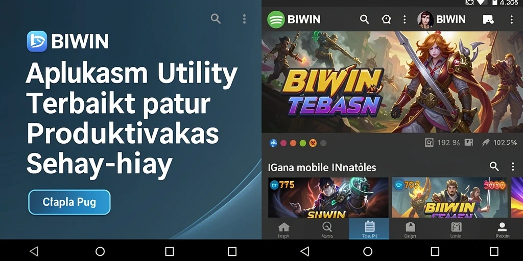 Tampilan screenshot utama BIWIN dengan fitur pengingat dan catatan.