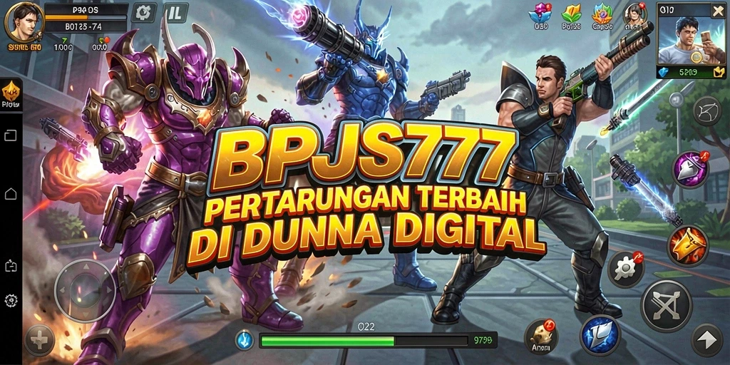 Tampilan gameplay pertarungan seru di BPJS777 dengan karakter unik.
