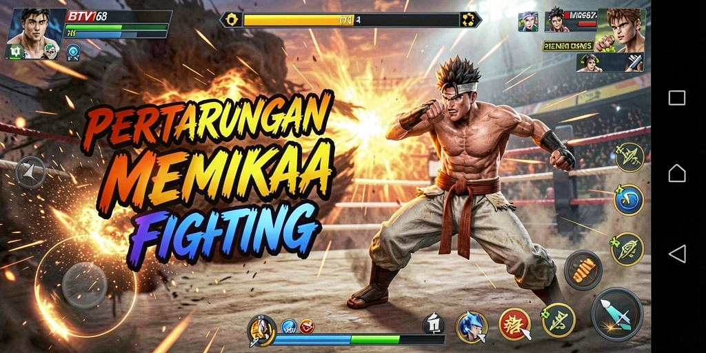 Tampilan gameplay BTV168 dengan aksi pertarungan yang seru.