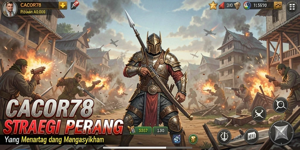 Screenshot menampilkan aksi pertempuran mendebarkan di CACOR78.