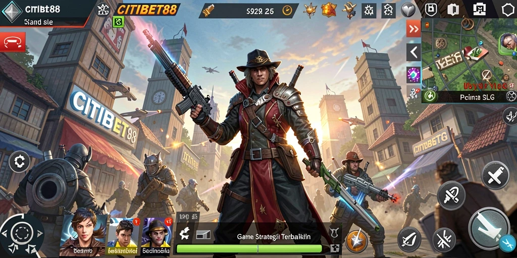Screenshot gameplay CITIBET88 yang menunjukkan strategi pertarungan.