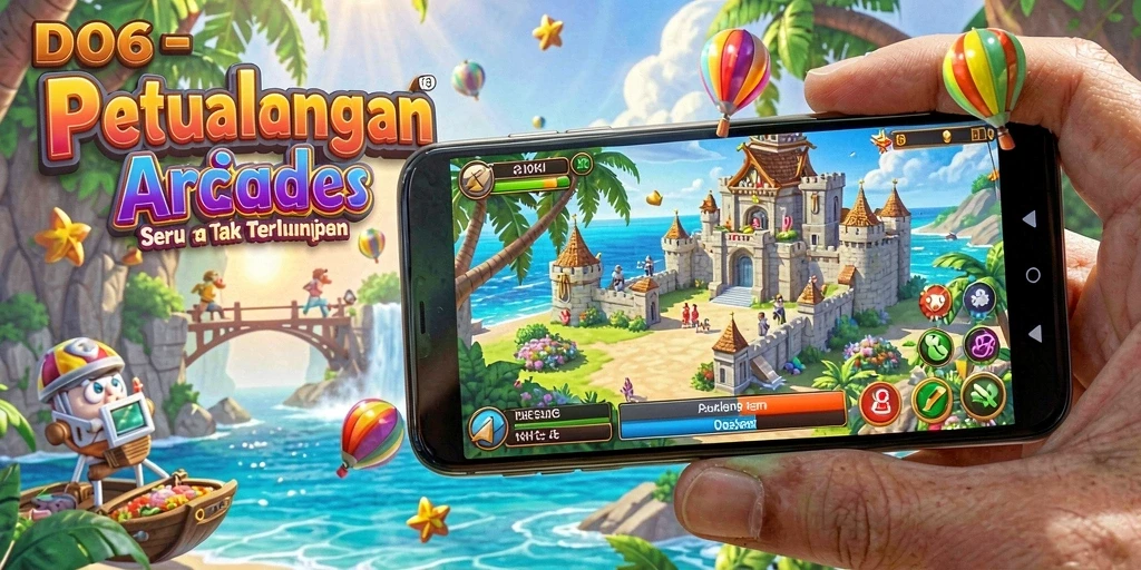 Tangkapan layar D06 menampilkan karakter dalam aksi seru di level tantangan.