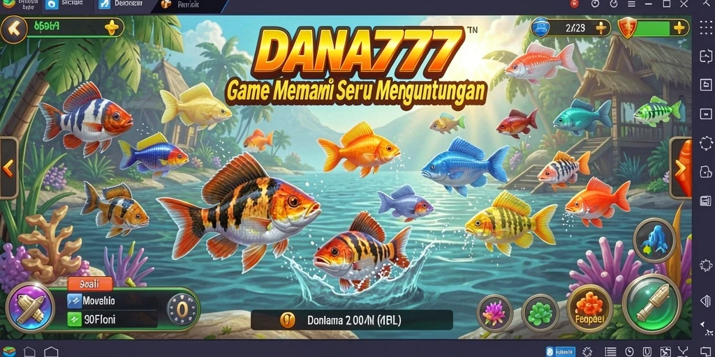 Tampilan gameplay DANA777 yang menampilkan aksi memancing yang seru.
