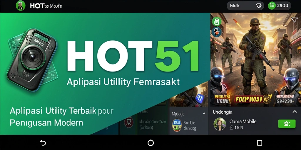 Tampilan utama aplikasi HOT51 yang user-friendly dan fungsional.