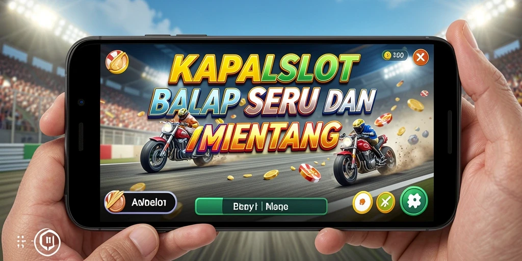 Tampilan gameplay KAPALSLOT dengan aksi balap yang menegangkan.
