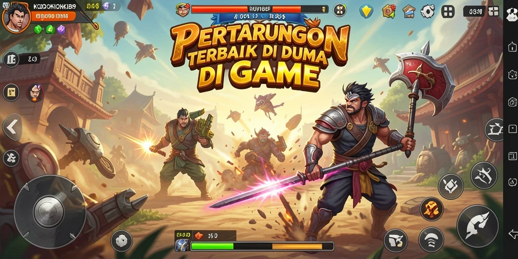 Screenshot utama KODOKHOKI889 menampilkan pertarungan seru dengan karakter kuat.