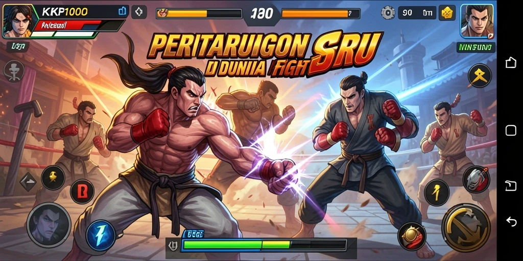 Gameplay mendebarkan KPK100 dengan pertarungan penuh aksi.