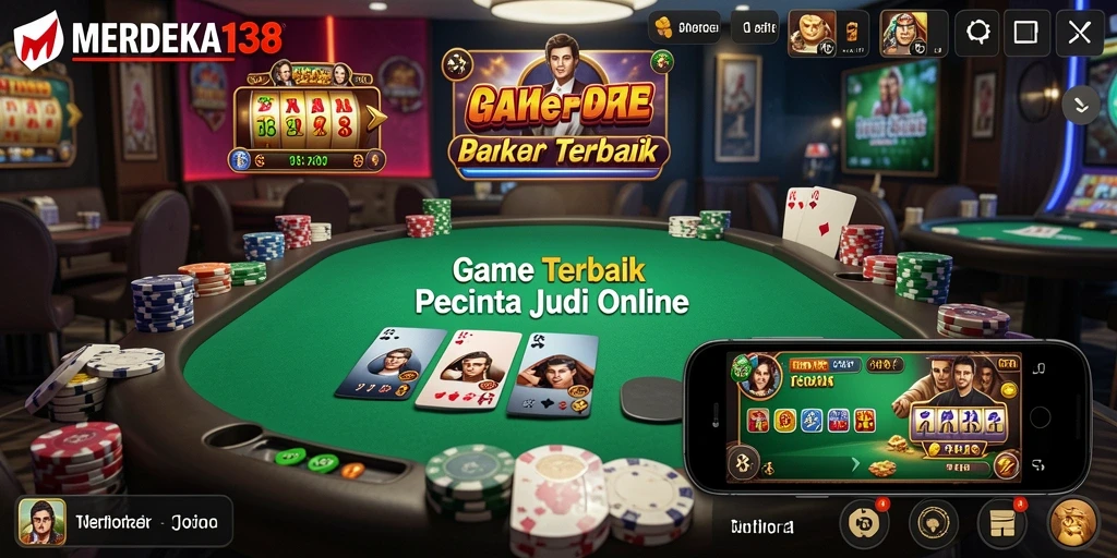 Tampilan utama gameplay MERDEKA138 yang mendebarkan di dunia Poker.