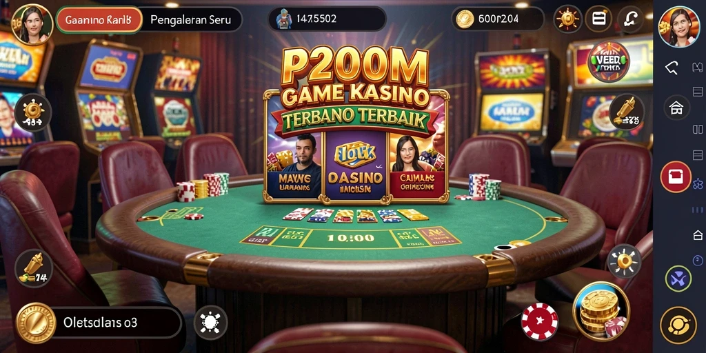 Tampilan gameplay kasino yang mengasyikkan dan seru di P200M.