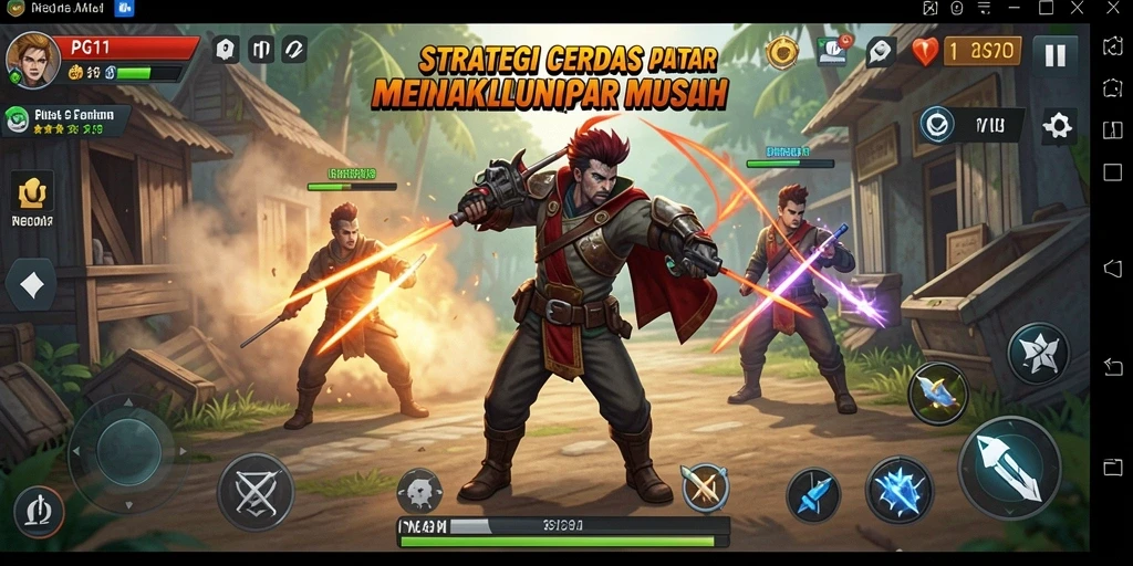 Tangkapan layar PG11 menunjukkan pertempuran strategi yang intens dan mendebarkan.