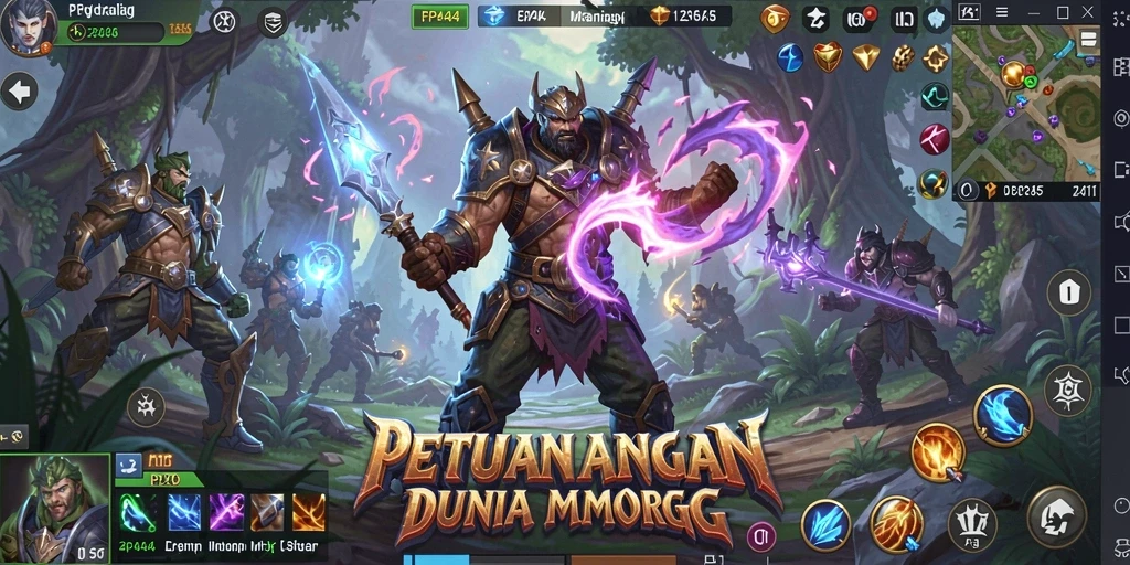 Tampilkan gameplay seru di dunia fantasi PP444 MMORPG.