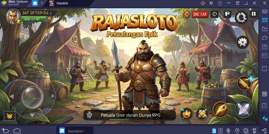 Tampilan mendalam dari gameplay seru RAJASLOTO dalam petualangan RPG.
