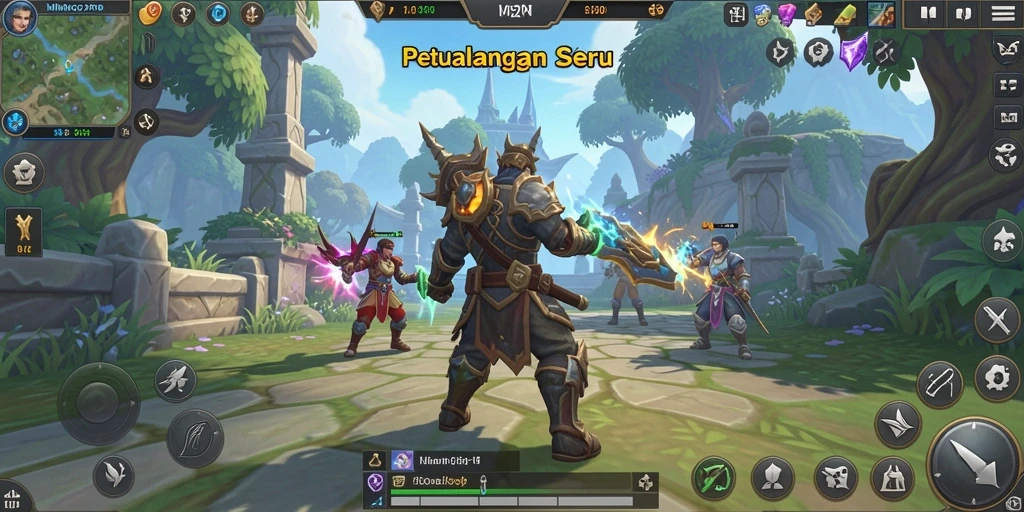 Screenshot RP62RP menampilkan aksi seru dalam dunia MMORPG yang kaya.