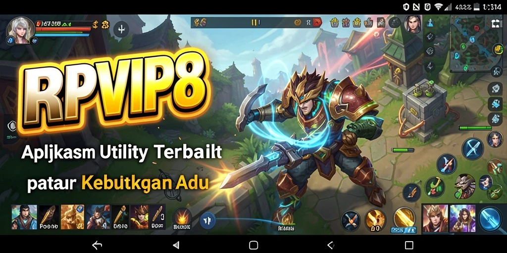 Tangkapan layar utama RPVIP8 yang menunjukkan antarmuka pengguna dan fitur-fitur utility.