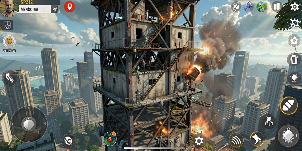 Screenshot SP212 menampilkan aksi Tower Defense yang seru dan strategis.