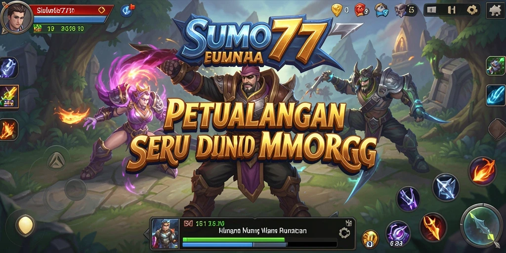 Tangkapan layar gameplay SUMO777 menampilkan pertarungan epik di dunia MMORPG.