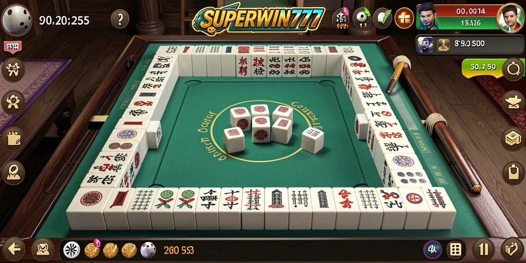 Tampilan gameplay Mahjong SUPERWIN777 yang mendebarkan dan menantang.
