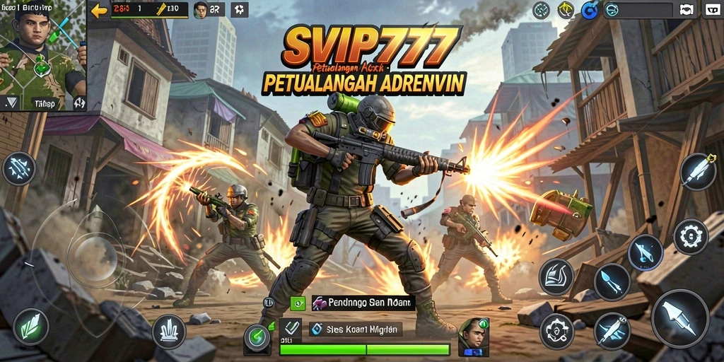 Tampilan screenshot dari gameplay aksi SVIP777 yang dramatis.