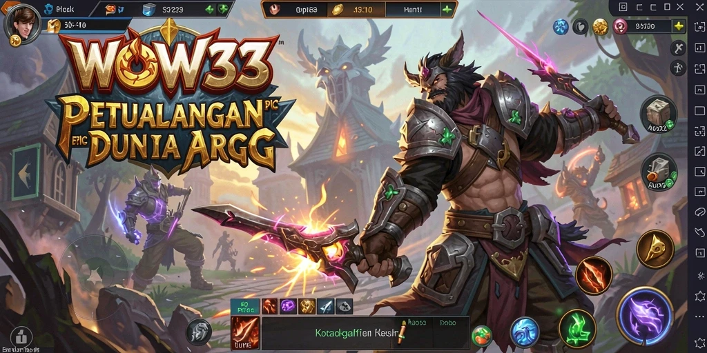 Tampilan menawan gameplay ARPG di WOW33 dengan aksi seru.